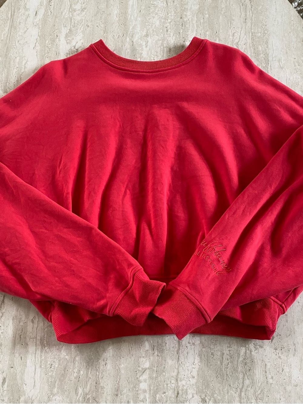 BuffBunny Red Cropped Crewneck Sweatshirt - Picture 2 of 3
